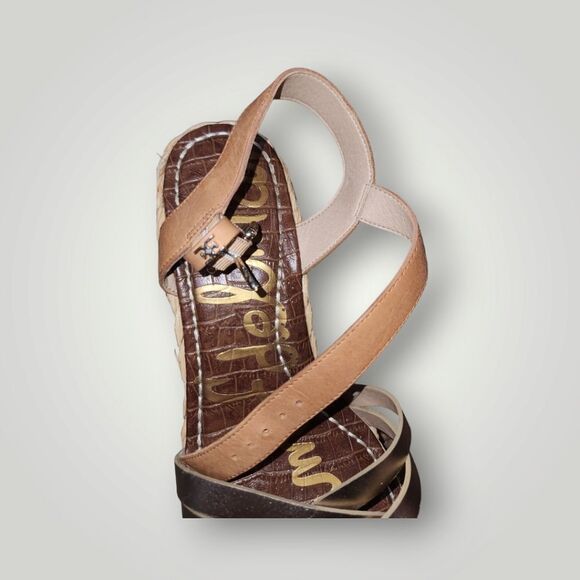 Sam Edelman Womens Size 9 Gold Buff Darline Platform Wedge Sandal - Picture 13 of 15
